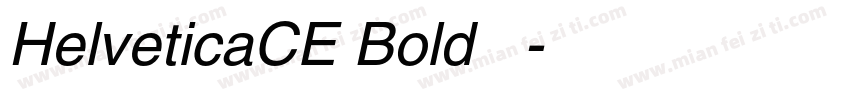 HelveticaCE Bold 粗体字体转换